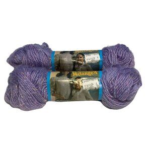 2 Vintage Jack Frost Melange 4 Knitting Worsted Type Yarn Lavender 5200 Bundle